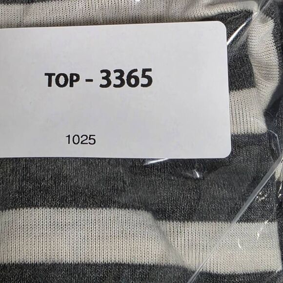 Tickled Teal Gray & White Striped Midi Dress M - Picture 10 of 10